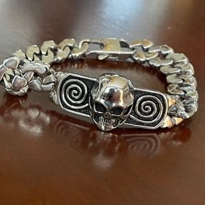 Scull Stainless Steel Chain Bracelet for Men/Boy